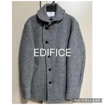 극미품 EDIFICE 에디피스 멜톤 울 피코트 50