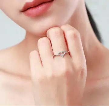 하트형 지르코니아 실버 반지