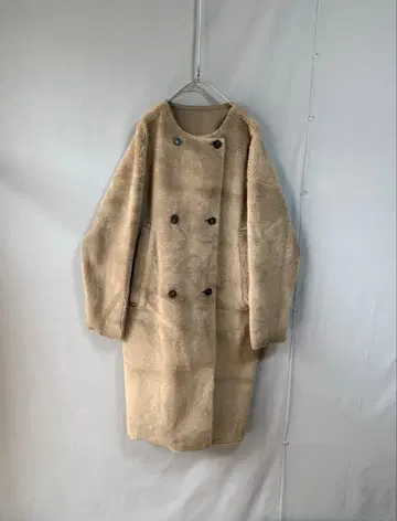 스터닝 루어 더블 브레스트 보아 코트