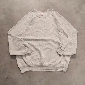 저지 맨투맨 구제 의류 80s USA제 3XL 그레이 래글런