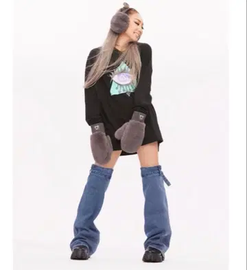 GYDA 데님 레그 워머