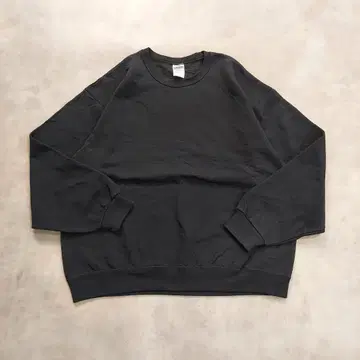 저지 맨투맨 구제 의류 무지 XL 블랙 USA 16859