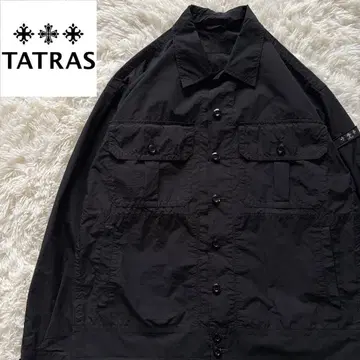 타트라스 나일론 셔츠 블랙 소매 로고 포켓 L Y2K 자켓 새상품급
