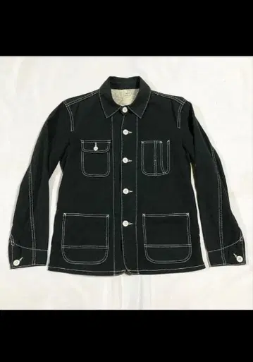 일본제 워크 테이스트 헤링본 커버올 코튼 자켓