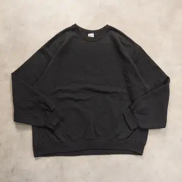 저지 맨투맨 구제 의류 무지 XL 블랙 블랙 USA 16860