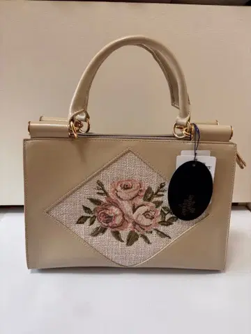 로즈 자수 토트백 an another angelus