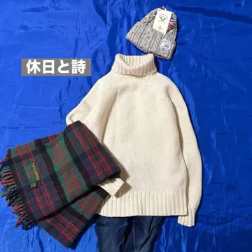 휴일과 시 울 100% 터틀넥 니트 스웨터 풀오버 두꺼운