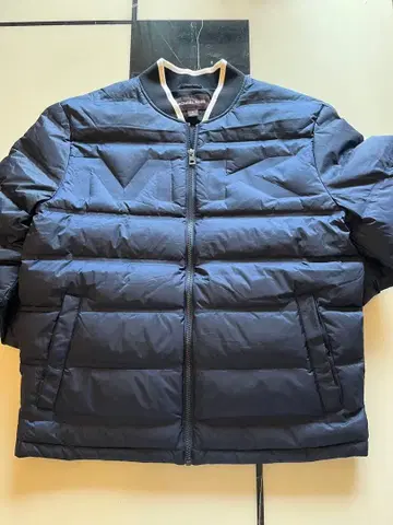 MICHAEL KOS 네이비 봄버 다운 자켓