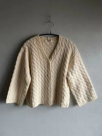 AURALEE 론 헤르만 별주 아이보리 케이블 니트 가디건 M