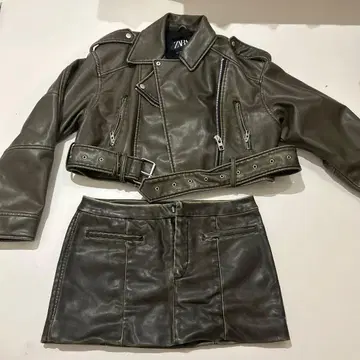 ZARA 가죽 셋업