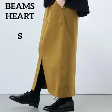 [ BEAMS HEART ] 컷 트윌 타이트 맥시 스커트