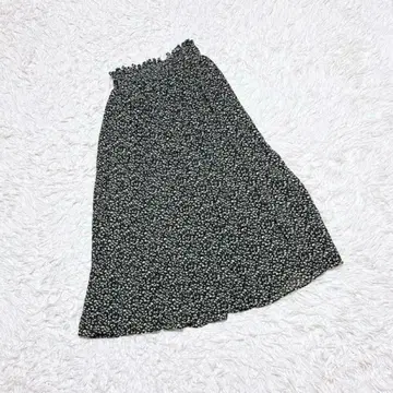 [ Meridian ] 꽃무늬 롱 스커트 허리밴딩 플레어 개더