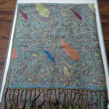 캐시미어 페이즐리 무늬 스톨/숄 거의 미사용