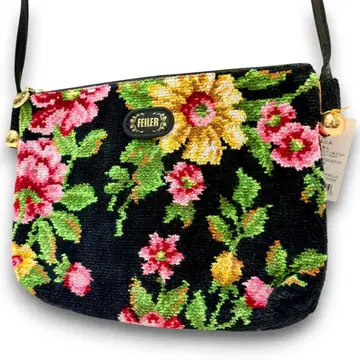 [ 미사용급 ] 택 포함 새상품 페이 미니백 사코슈 셔닐 직조 올 패턴