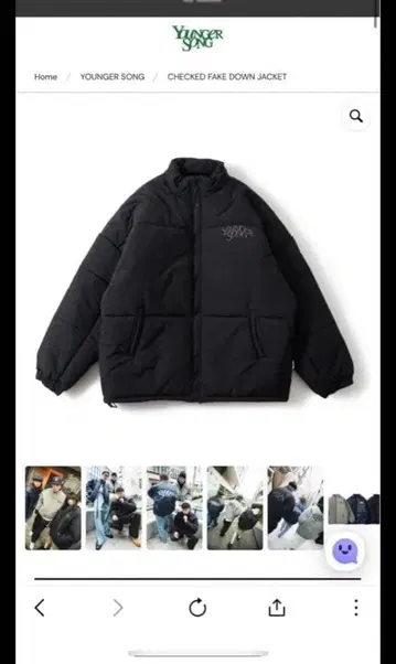 YOUNGER SONG 블랙 다운 자켓