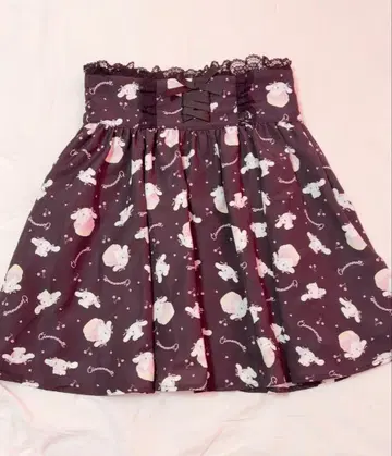 Ank Rouge 시나모롤 콜라보 스커트 블랙