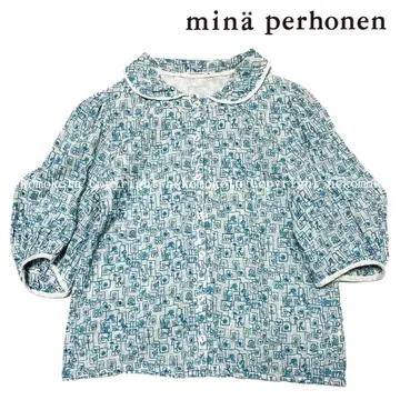 미나 페르호넨 obscure 린넨 블라우스 38 자수 셔츠