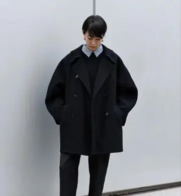 mare 더블 브레스티드 코쿤 코트