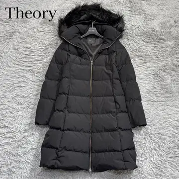 새상품급 띠어리 ERINDANE. J 다운 코트 3way 후드 퍼 블랙