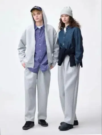 GU 퍼프 맨투맨 캐럿 팬츠 블랙 M