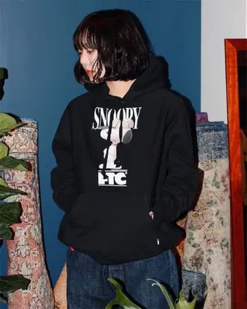 인기 에프티씨 FTC 스누피 후드티 기모 블랙 L