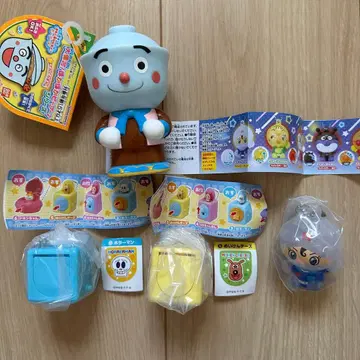 호빵맨 캡슐 토이 3개 & 호호피푸 1개 미사용 새상품