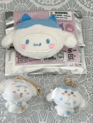 치이카와 (먼작귀) 하치와레 시나몬 산리오 플로키 피규어 앞머리 클립