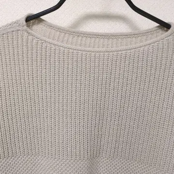 택 포함 새상품 La.f... 2S 니트 스웨터 긴팔 베이지 홀가먼트