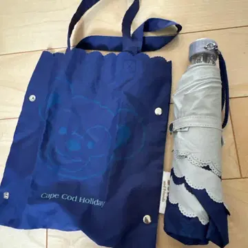 네이비 접이식 우산 닷피