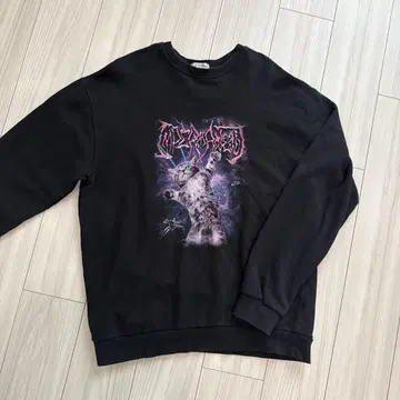 고양이 맨투맨 블랙 긴팔