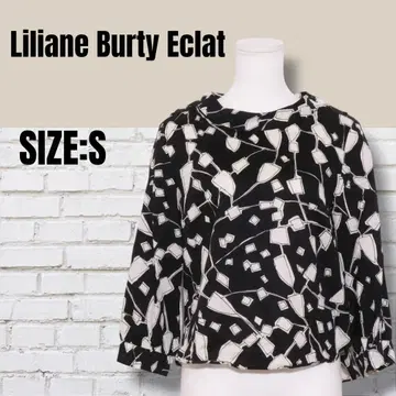 새상품급 릴리안 뷰티 에클라 올 패턴 블라우스 S 면 100% 7부 소매