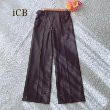 iCB 아이씨비 [ Free ] 다크 그레이 와이드 팬츠 심플 오피카지