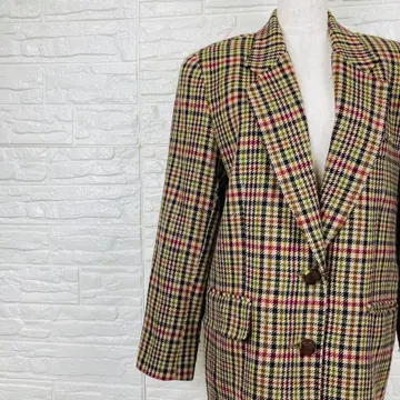 NOBILANA 캐시미어 체크 무늬 테일러드 자켓 [ 91-29 ]