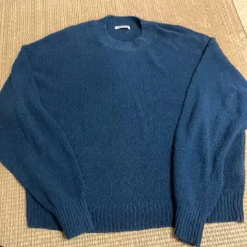 오라리 CORKSCREW YARN KNIT BIG P O 크루넥