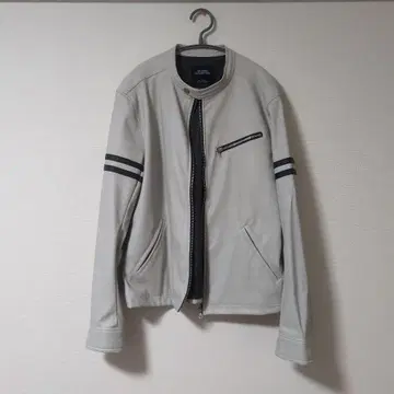 싱글 라이더 자켓 그레이