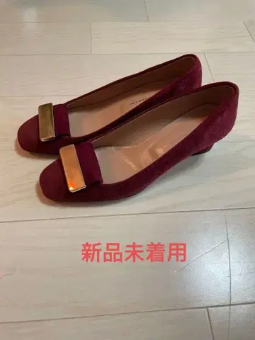 파비오 루스코니 버건디 스웨이드 펌프스 23.5 36 2/1