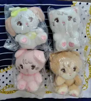 mikko 봉제 인형 가챠가챠 4개 세트