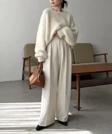 카프리슈 마쥬 2턱 와이드 팬츠 38 사이즈