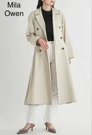 Mila Owen 턱 디자인 내로우 드레스 트렌치코트