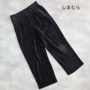 와이드 팬츠 슬랙스 이지 팬츠 코듀로이 그레이 블랙 l 빅