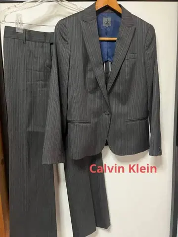 캘빈클라인 Calvin Klein 그레이 스트라이프 수트 세트
