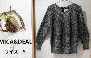 [ MICA&DEAL ] 긴팔 스웨터 블랙 화이트 혼방 모 15% 혼방