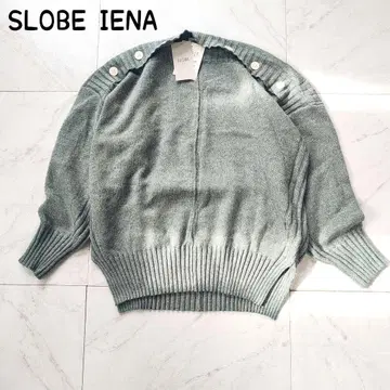 새상품 미사용 SLOBE IENA 버튼 보트넥 니트 울 혼방