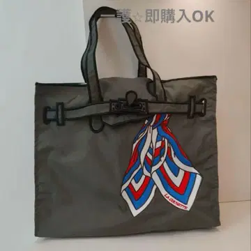 LA COUSETTE 라쿠제트 에코백 S사이즈 자수 있음 그레이