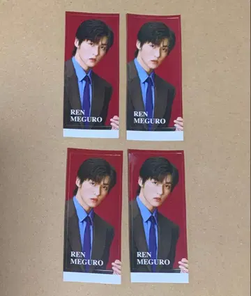 메구로 렌 온고치신 스티커 4장 세트 snow man MEGURO REN