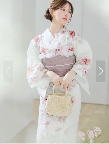 Sugar 아네모네 달리아 유카타 오비 일본 나막신 세트