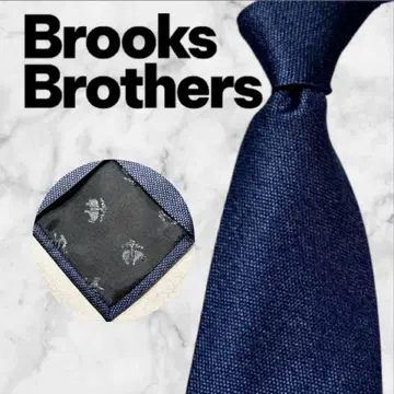 BrooksBrothers 넥타이 네이비 솔리드 무지