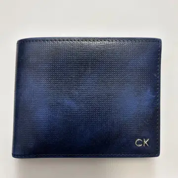 CK 캘빈클라인 네이비 접이식 지갑