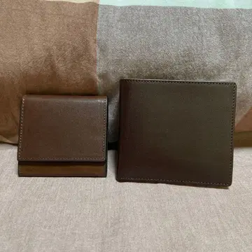 Fabrizio 브라운 이단 접이식 지갑 & 코인 케이스