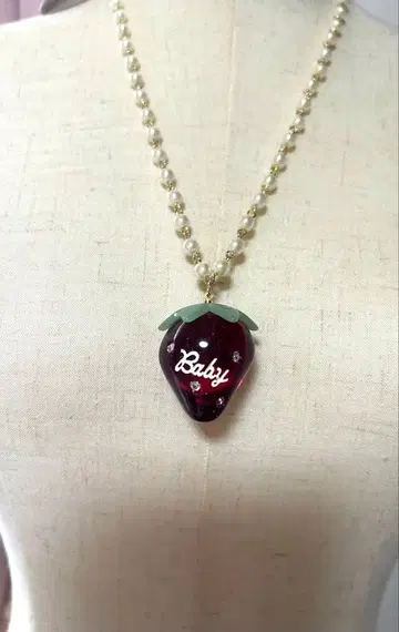 목걸이 딸기 펄 베이비더스타즈 샤인브라이트